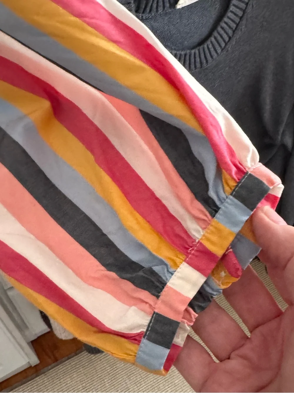 JCrew medium candy stripe tiered dress like new